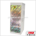 Shiny 350gsm caja de cartón de embalaje de cosméticos con color de holograma